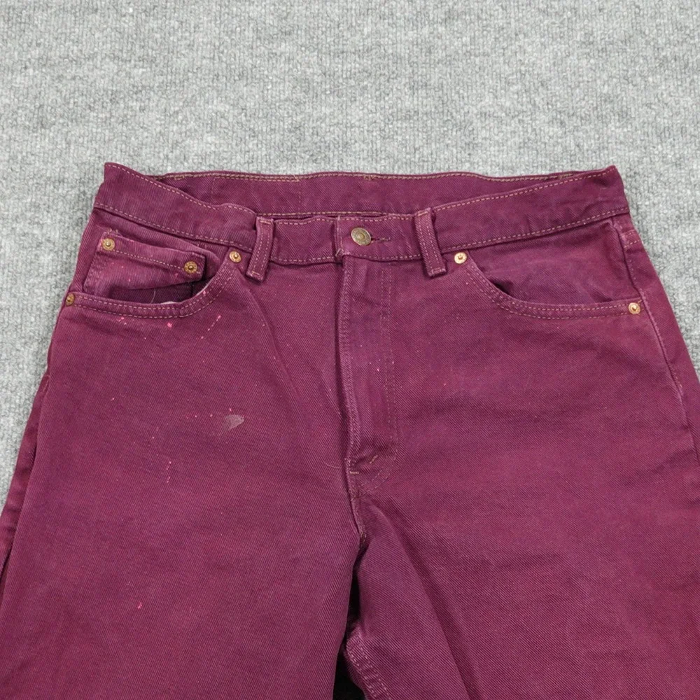 Vintage Levi's 554 Jeans Mens 34x30 Purple Straight Leg Made in USA Plum 90s